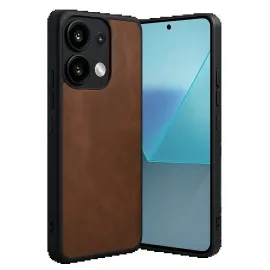 Newface Xiaomi Redmi Note 13 Pro 5G Kılıf Aras Deri Kapak - Taba