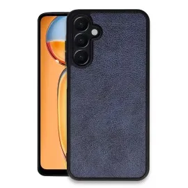 Newface Samsung Galaxy M15 Kılıf Aras Deri Kapak - Lacivert