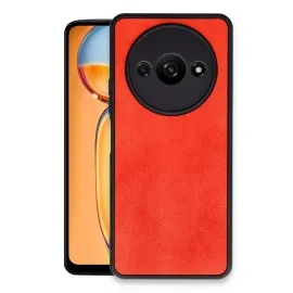 Newface Xiaomi Redmi A3 4G Kılıf Aras Deri Kapak - Kırmızı