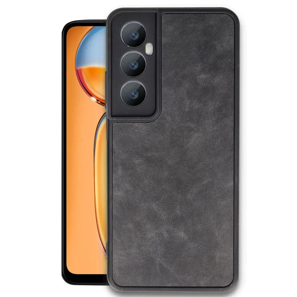 Newface Realme C65 Kılıf Aras Deri Kapak - Siyah