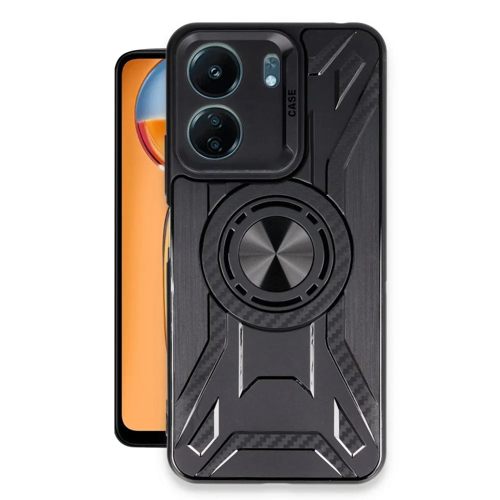 Newface Xiaomi Redmi 13C Kılıf Lincoln Silikon - Siyah