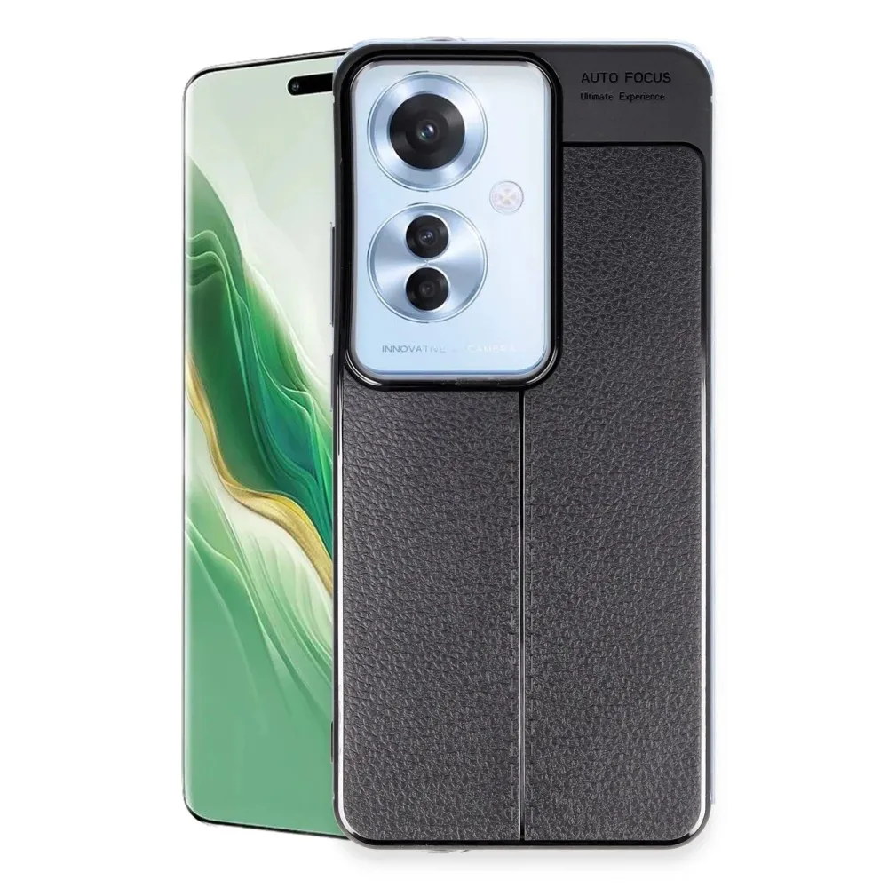 Newface Oppo Reno 11F Kılıf Auto Focus Kapak - Siyah