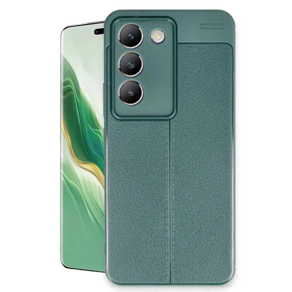 Newface Vivo V30 Lite 4G Kılıf Auto Focus Kapak - Koyu Yeşil