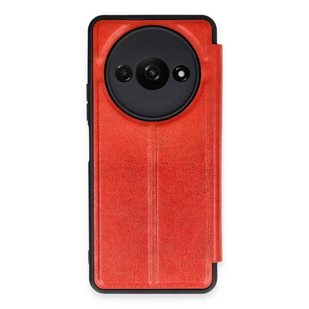 Newface Xiaomi Redmi A3 4G Kılıf Flip Cover - Kırmızı