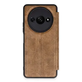 Newface Xiaomi Redmi A3 4G Kılıf Flip Cover - Taba