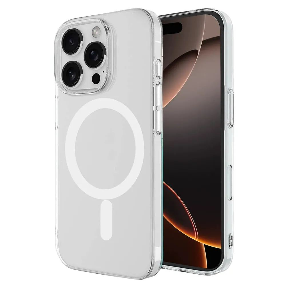 Newface Iphone 16 Pro Max Kılıf Magneticsafe Şeffaf Silikon - Şeffaf