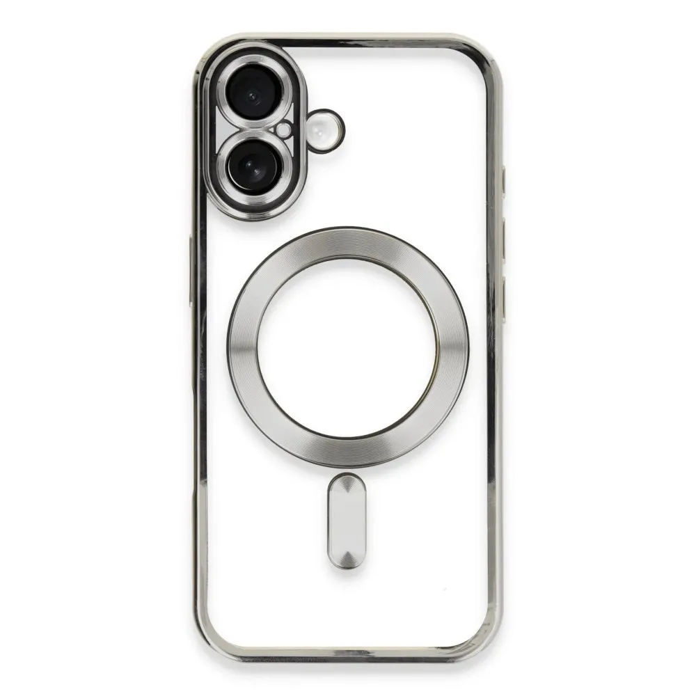 Newface Iphone 16 Plus Kılıf Kross Magneticsafe Kapak - Gümüş
