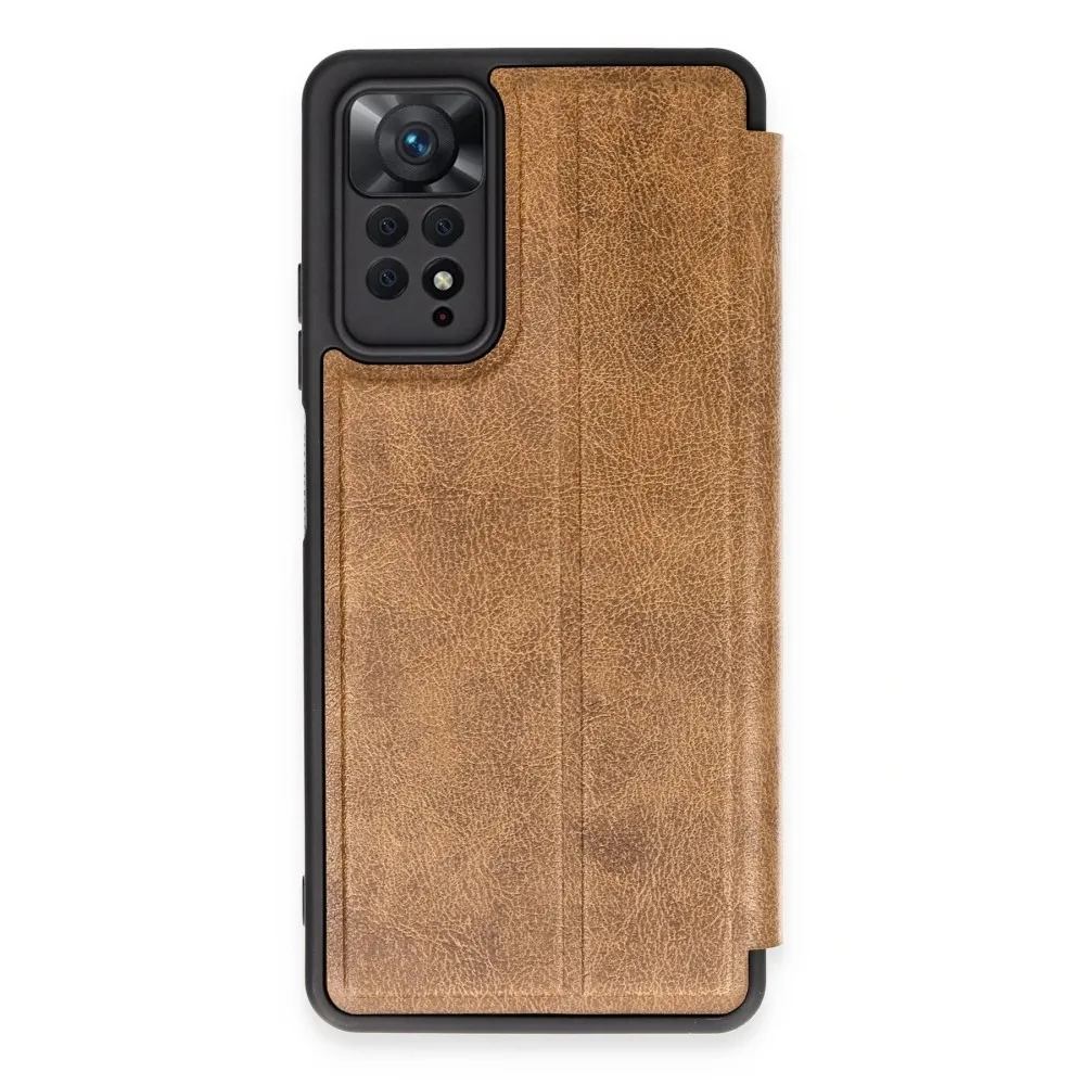 Newface Xiaomi Redmi Note 12 Pro 4G Kılıf Flip Cover - Taba