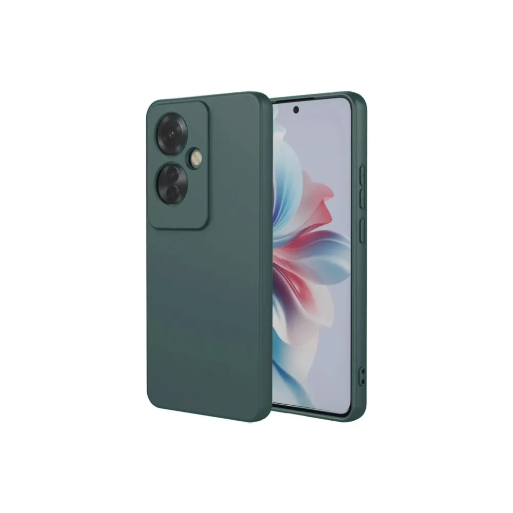 Newface Oppo Reno 11F Kılıf First Silikon - Koyu Yeşil