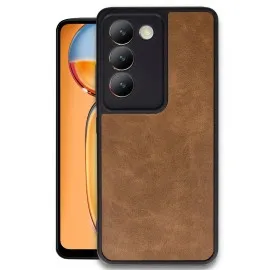 Newface Vivo V30 Lite 4G Kılıf Aras Deri Kapak - Taba