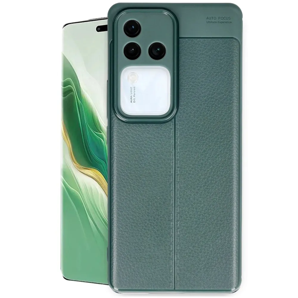 Newface Vivo V30 5G Kılıf Auto Focus Kapak - Koyu Yeşil