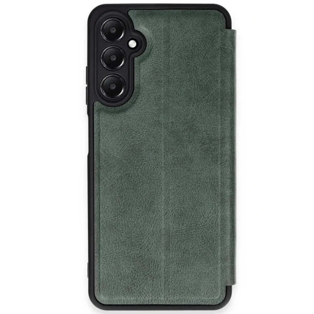 Newface Samsung Galaxy A35 5G Kılıf Flip Cover - Koyu Yeşil