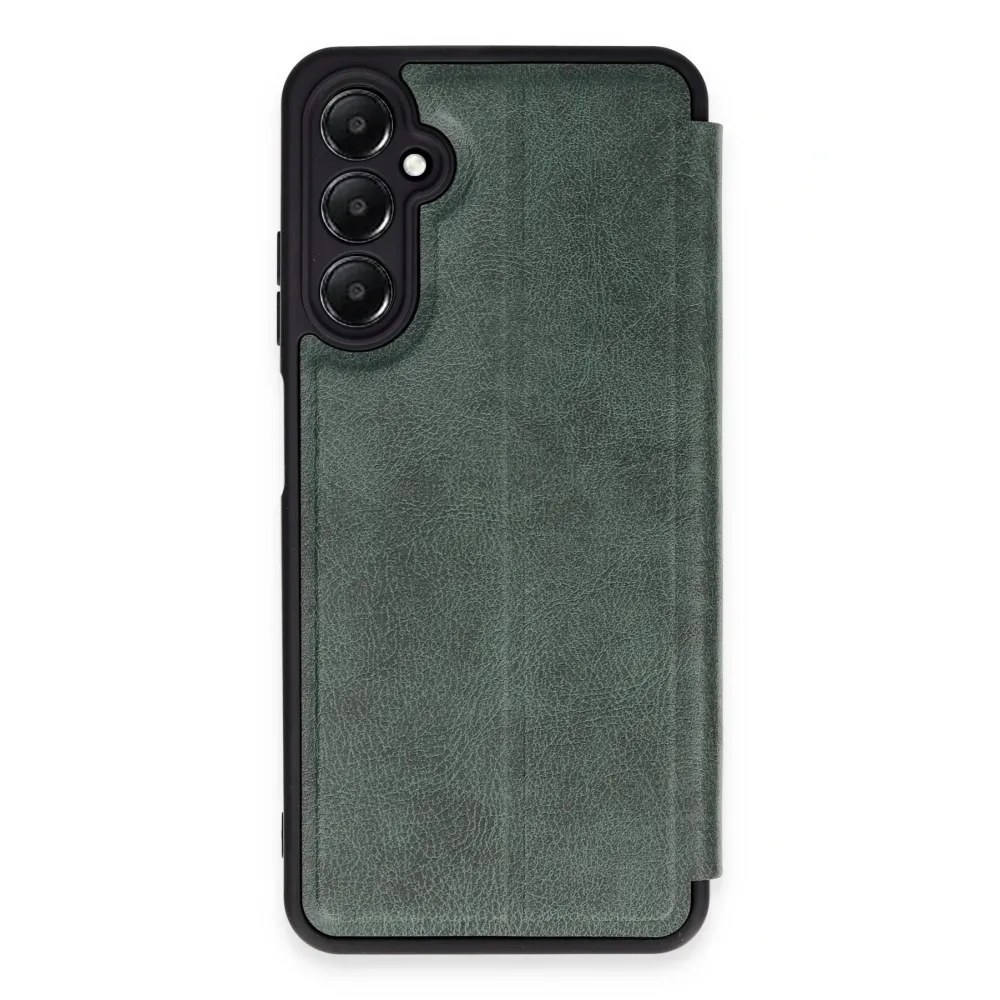 Newface Samsung Galaxy A55 5G Kılıf Flip Cover - Koyu Yeşil
