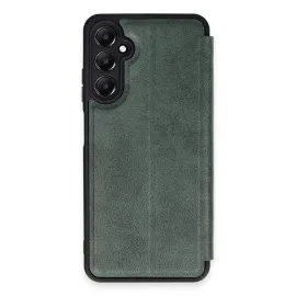Newface Samsung Galaxy A55 5G Kılıf Flip Cover - Koyu Yeşil