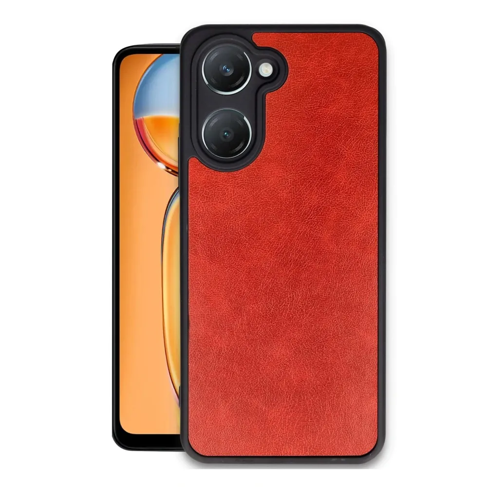 Newface Vivo Y18 Kılıf Aras Deri Kapak - Kırmızı