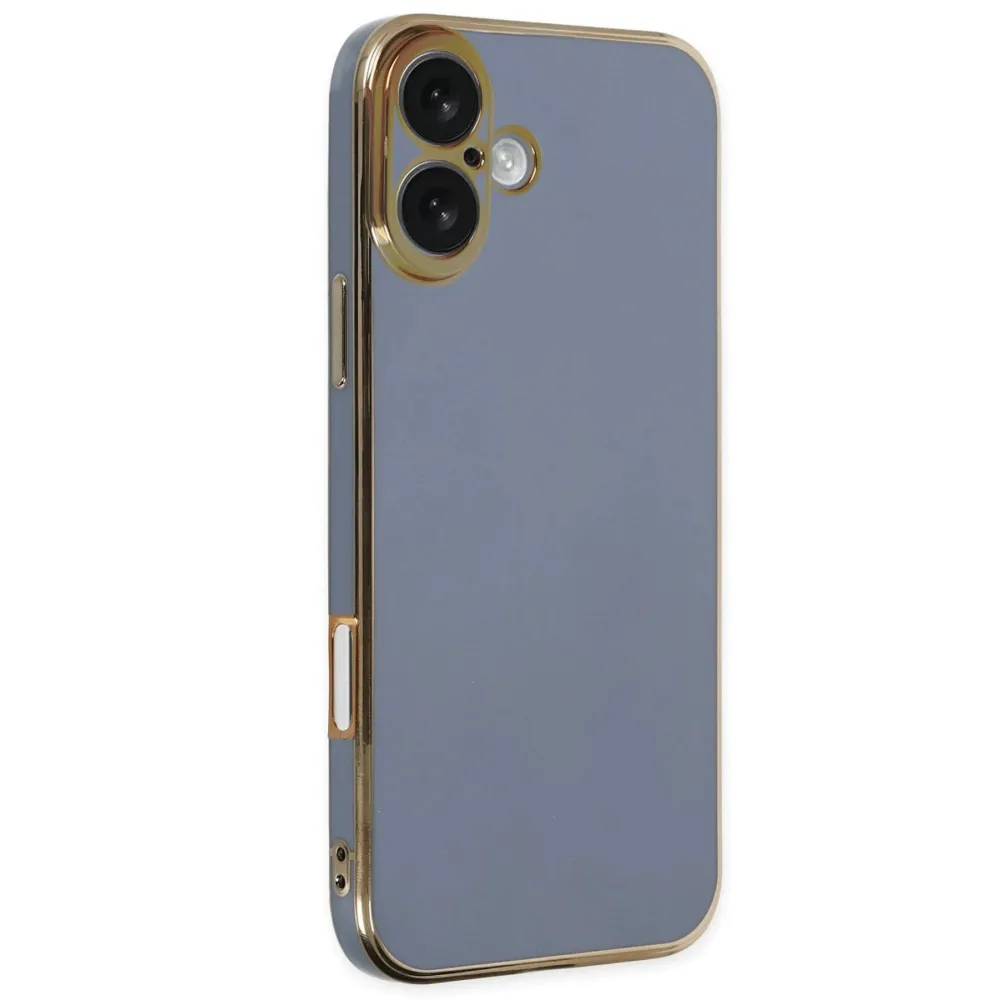 Newface Iphone 16 Kılıf Volet Silikon - Mavi