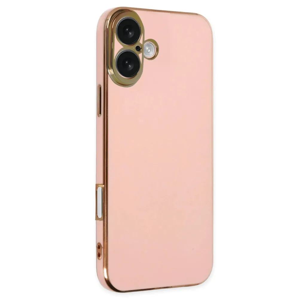 Newface Iphone 16 Kılıf Volet Silikon - Pembe
