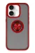 Newface Iphone 16 Kılıf Montreal Yüzüklü Silikon Kapak - Kırmızı