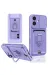 Newface Iphone 16 Kılıf Zuma Kartvizitli Yüzüklü Silikon - Lila