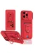 Newface Iphone 16 Pro Kılıf Zuma Kartvizitli Yüzüklü Silikon - Kırmızı