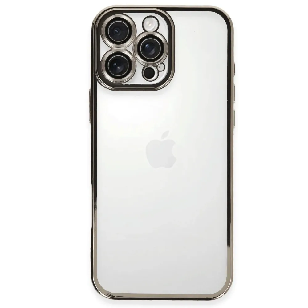 Newface Iphone 16 Pro Max Kılıf Razer Lensli Silikon - Titanyum Gri
