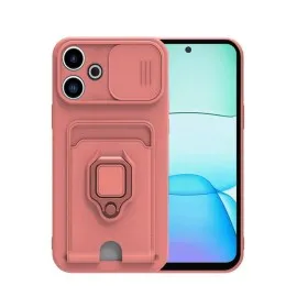 Newface Xiaomi Redmi 13 4G Kılıf Zuma Kartvizitli Yüzüklü Silikon - Pembe