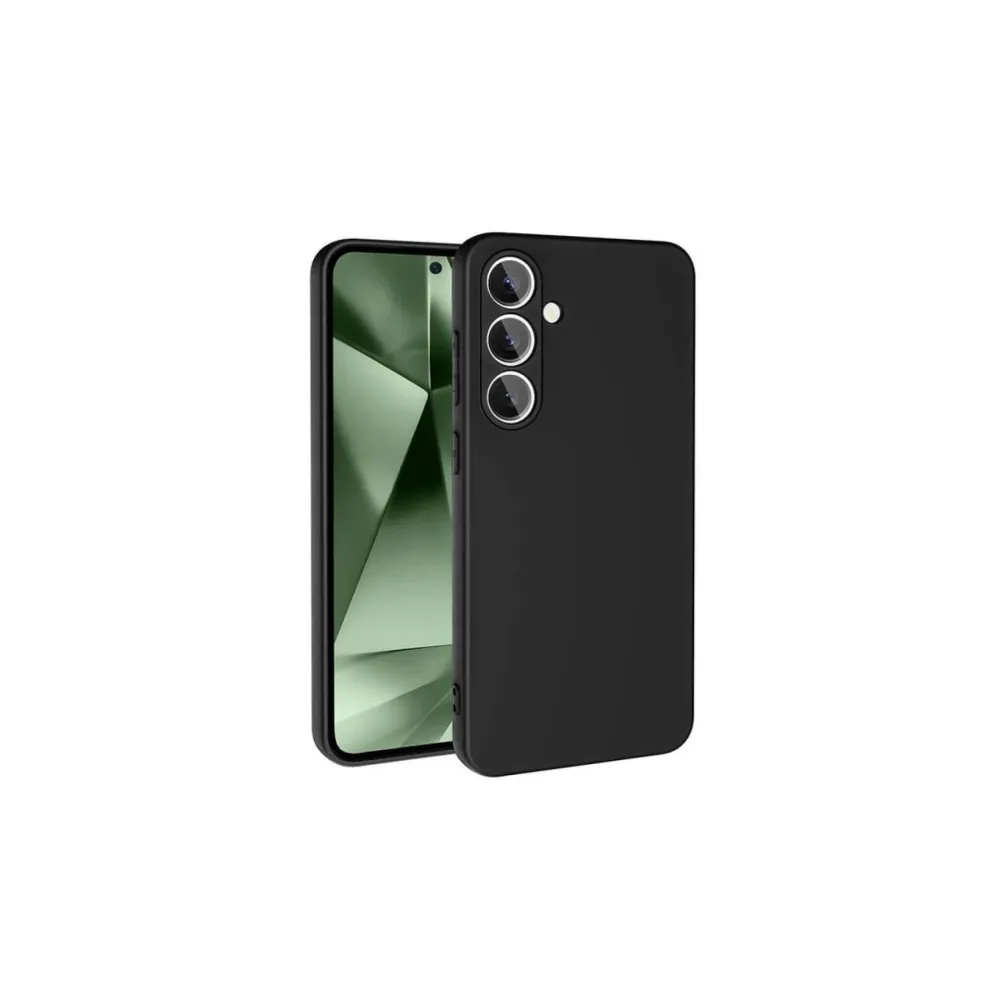 Newface Samsung Galaxy S24 Fe Kılıf Nano Içi Kadife Silikon - Siyah