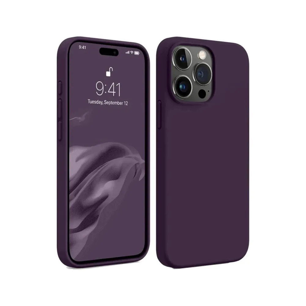 Newface Iphone 15 Pro Max Kılıf First Silikon - Mürdüm