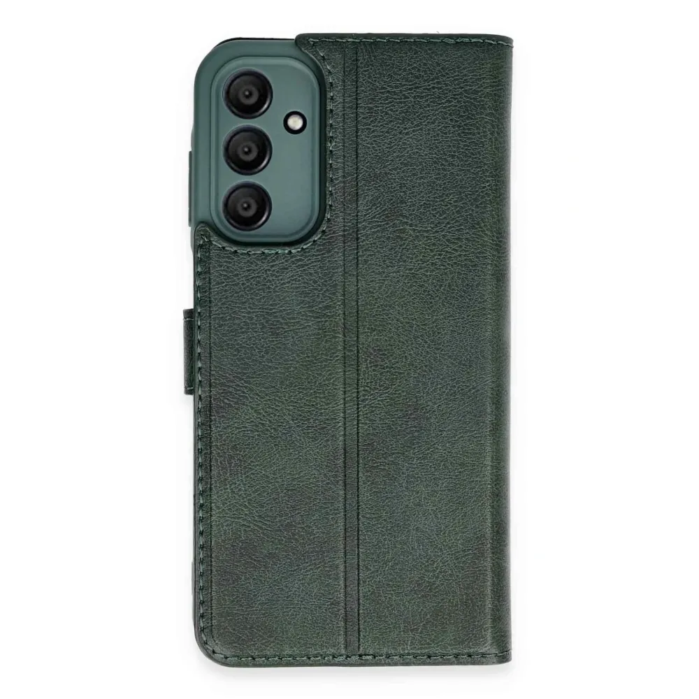 Newface Samsung Galaxy M15 Kılıf Trend S Plus Kapaklı Kılıf - Yeşil