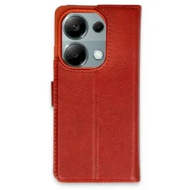 Newface Xiaomi Redmi Note 13 Pro 4G Kılıf Trend S Plus Kapaklı Kılıf - Kırmızı