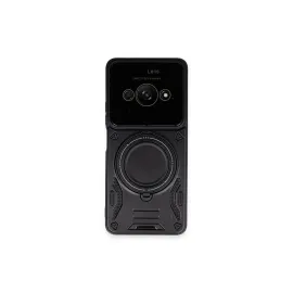 Newface Xiaomi Poco C61 Kılıf Joy Lens Standlı Kapak - Siyah