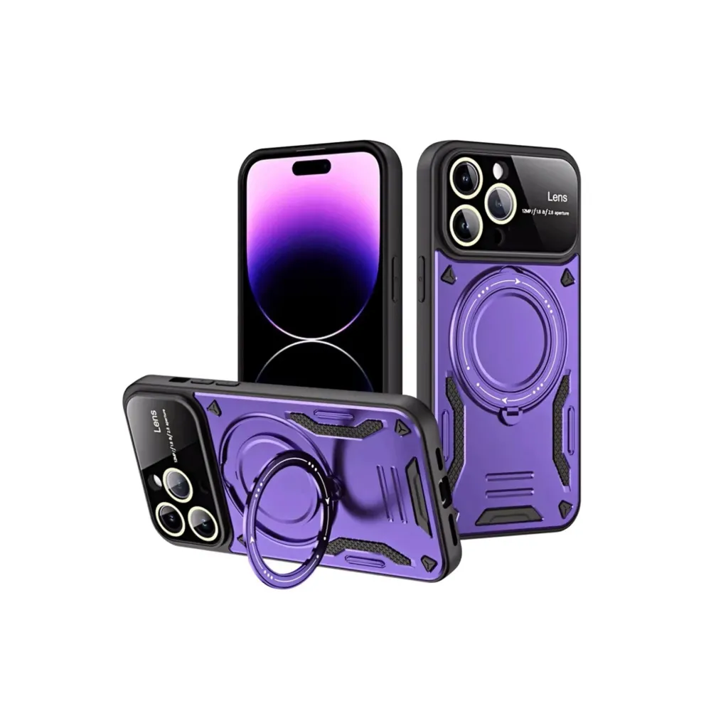 Newface Iphone 16 Pro Max Kılıf Joy Lens Standlı Kapak - Mor