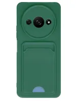 Newface Xiaomi Redmi A3 4G Kılıf Kelvin Kartvizitli Silikon - Koyu Yeşil