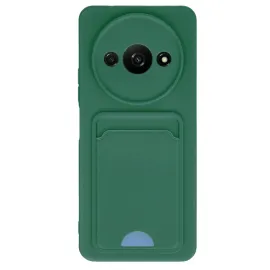 Newface Xiaomi Redmi A3 4G Kılıf Kelvin Kartvizitli Silikon - Koyu Yeşil