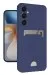 Newface Samsung Galaxy S24 Fe Kılıf Kelvin Kartvizitli Silikon - Lacivert