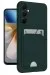 Newface Samsung Galaxy S24 Fe Kılıf Kelvin Kartvizitli Silikon - Koyu Yeşil