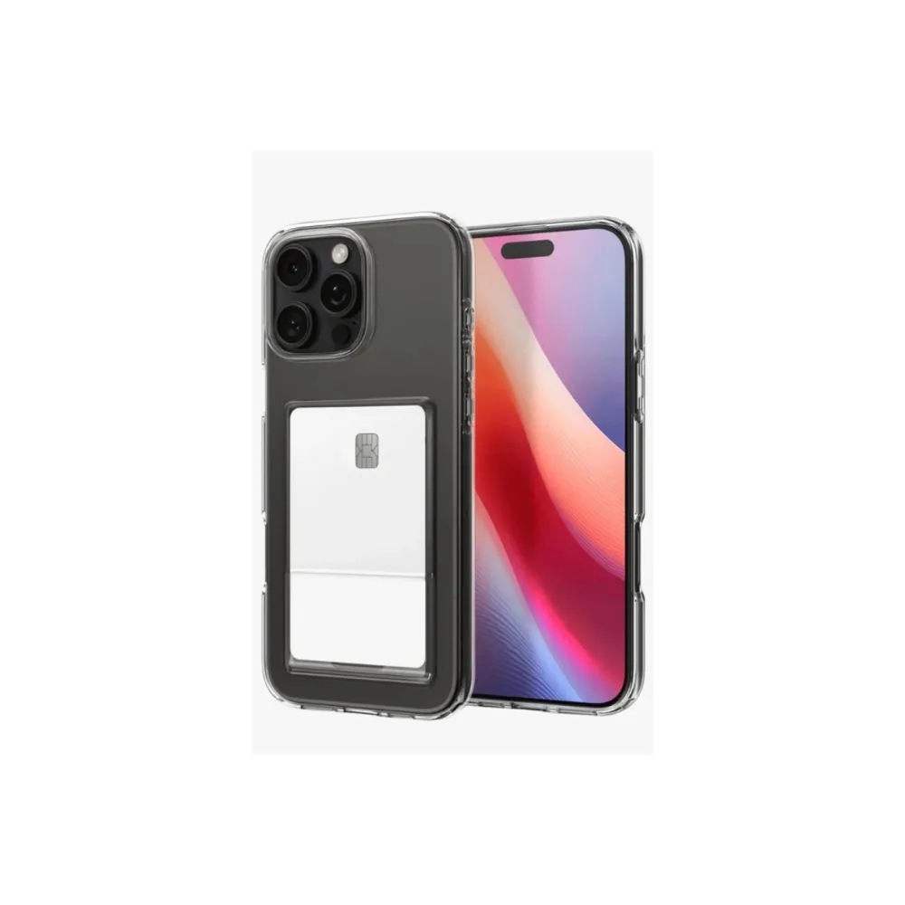 Newface Iphone 16 Pro Kılıf Kart Şeffaf Silikon - Şeffaf