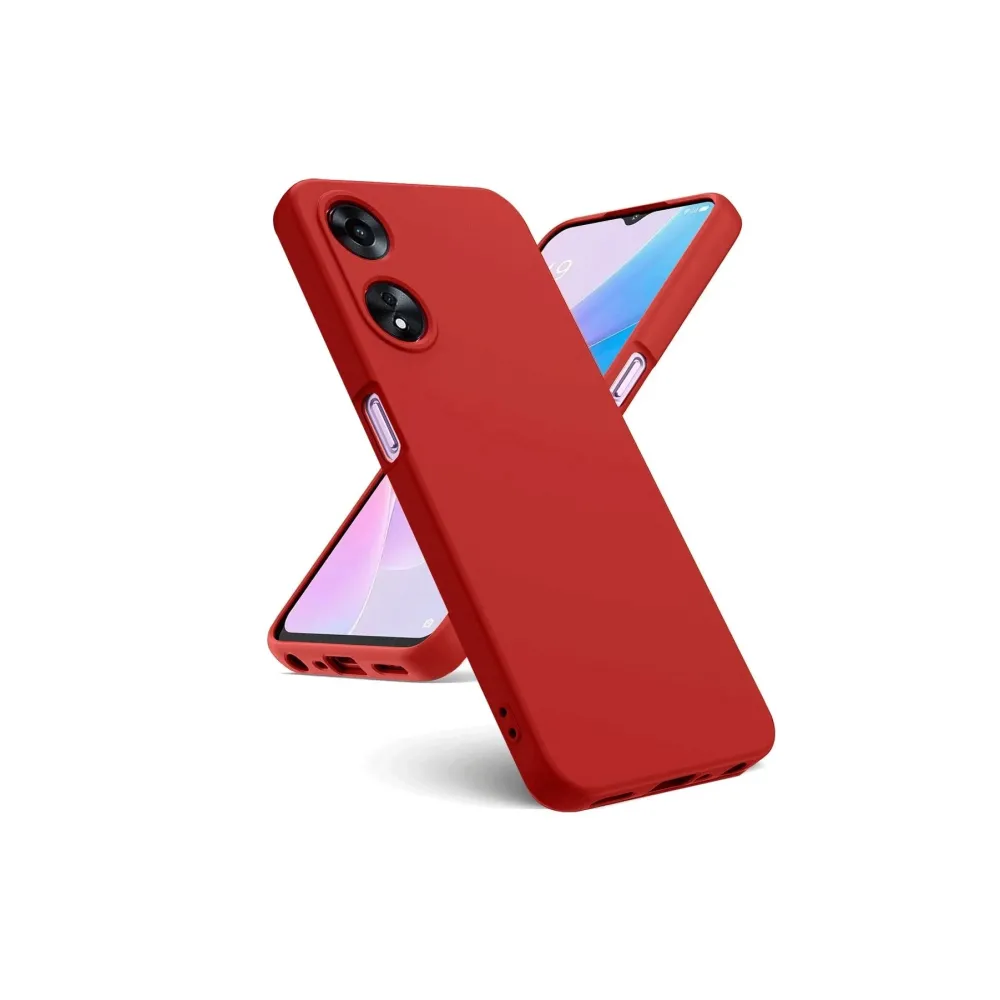 Newface Oppo A38 Kılıf First Silikon - Kırmızı