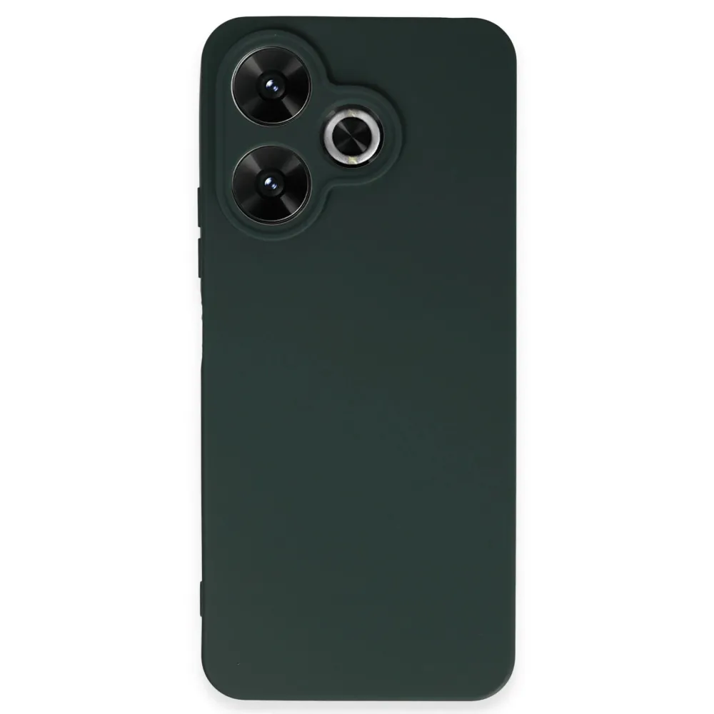 Newface Xiaomi Redmi 13 4G Kılıf First Silikon - Koyu Yeşil