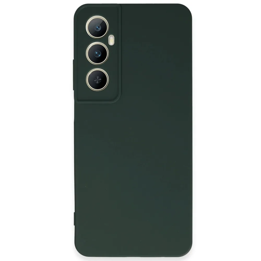Newface Realme C65 Kılıf First Silikon - Koyu Yeşil