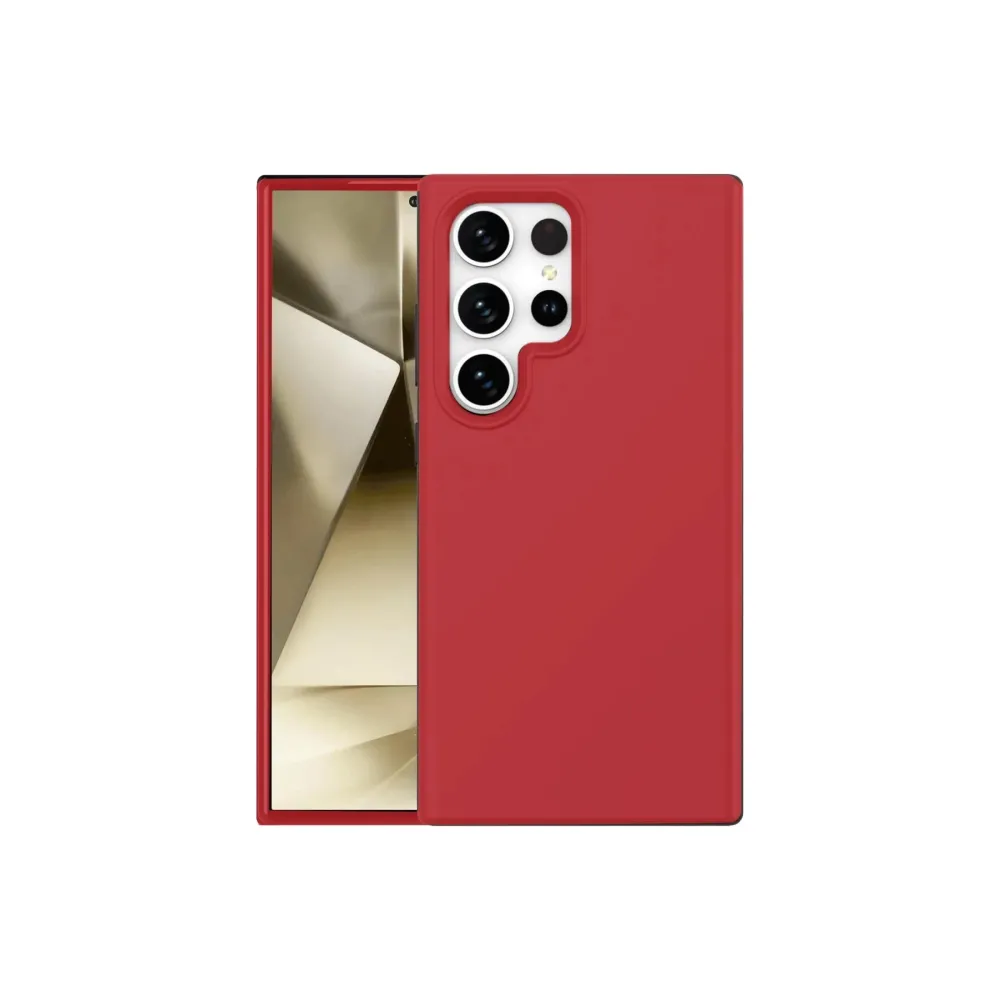Newface Samsung Galaxy S24 Ultra Kılıf First Silikon - Kırmızı