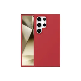 Newface Samsung Galaxy S24 Ultra Kılıf First Silikon - Kırmızı