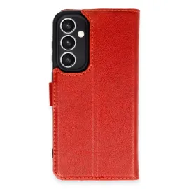 Newface Samsung Galaxy S23 Fe Kılıf Trend S Plus Kapaklı Kılıf - Kırmızı