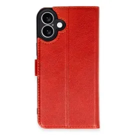 Newface Iphone 16 Kılıf Trend S Plus Kapaklı Kılıf - Kırmızı