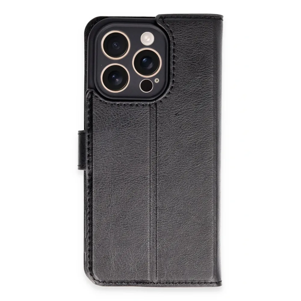 Newface Iphone 16 Pro Kılıf Trend S Plus Kapaklı Kılıf - Siyah