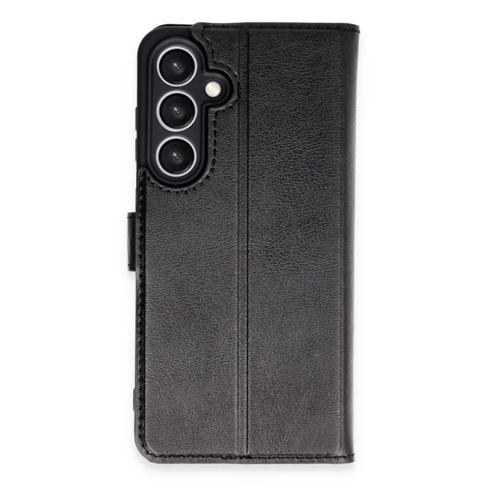 Newface Samsung Galaxy S24 Fe Kılıf Trend S Plus Kapaklı Kılıf - Siyah