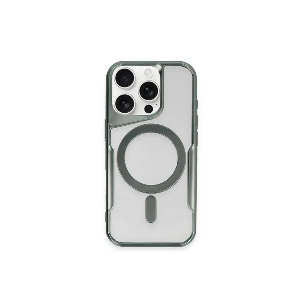 Newface Iphone 11 Pro Max Kılıf Boyi Magsafe Silikon Kapak - Yeşil