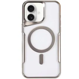 Newface Iphone 16 Kılıf Boyi Magsafe Silikon Kapak - Gümüş