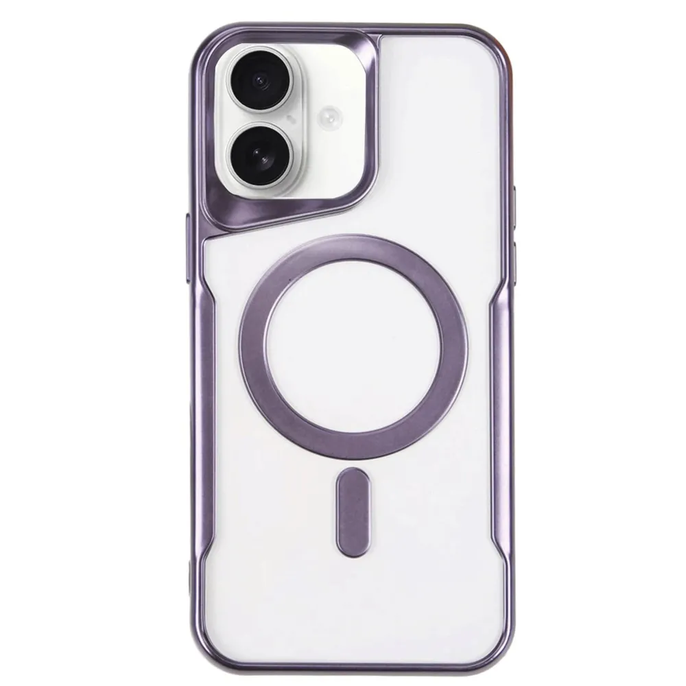 Newface Iphone 16 Plus Kılıf Boyi Magsafe Silikon Kapak - Derin Mor