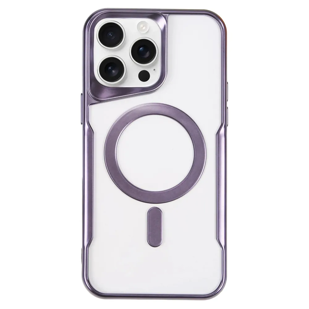 Newface Iphone 16 Pro Kılıf Boyi Magsafe Silikon Kapak - Derin Mor